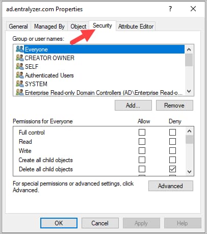 click on security