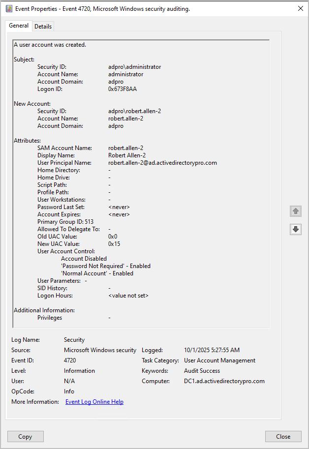 Entralyzer example of user created events