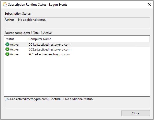 runtime status